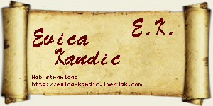 Evica Kandić vizit kartica